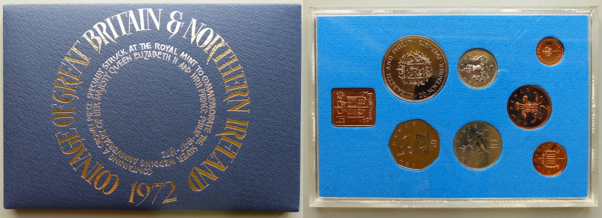 1972 Coinage of Great Britain & Northern Ireland proof year set